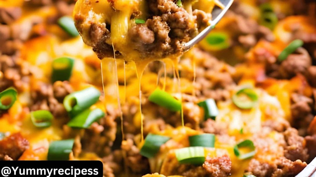 KETO GROUND BEEF CASSEROLE